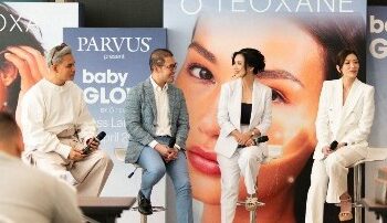 KULIT SEHAT: Dari kiri, Dr. Stanley Setiawan, Dr. Henry Tanojo, Dr. Mathelda Weni, dan Dr. Inneke Jane saat konferensi pers peluncuran Teoxane babyGLOW™ oleh PT Parvus Medica Indonesia dan Teoxane Laboratories di Pullman Hotel Thamrin, Menteng, Jakarta Pusat pada Minggu (26/4/2026). (FOTO: SHANTY AULIA/KORANINDOPOS.COM)