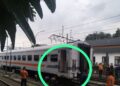 Lokomotif KA Jaka Tingkir dan Gerbong KA Serayu Anjlok di Stasiun Pasar Senen