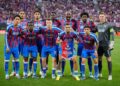 KEMENANGAN PERDANA: Starting XI Crystal Palace di final UEFA Confrence League 2025/2026 pada Kamis (28/5/2026). (Foto: (c) AP Photo/Ebrahim Noroozi)