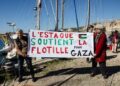 RELAWAN KEMANUSIAAN: Aktivis Global Sumud Flotilla (Foto: AFP/CLEMENT MAHOUDEAU)
