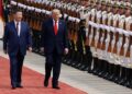 HUBUNGAN BILATERAL: Presiden AS Donald Trump dan Presiden China Xi Jinping melakukan pertemuan di Zhongnanhai, Beijing pada Kamis (15/5/2026). (Foto: Getty Images/Alex Wong)