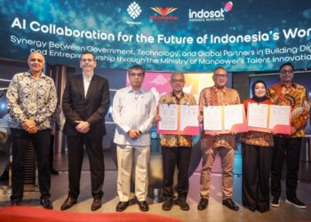 Kemnaker Teken MoU dengan Wadhwani dan Indosat Perkuat Ekosistem Ketenagakerjaan Nasional