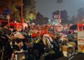 Kebakaran Hebat di Pasar Jiung Kemayoran, Delapan Warga Dilarikan ke Rumah Sakit Akibat Sesak Napas