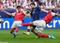 Khvicha Kvaratskheli Pemain Terbaik Liga Champions 2025/2026 8 PERFOMA MENYALA: Khvicha Kvaratskhelia (tengah) dikawal Piero Hincapie dan Gabriel Magalhaes dalam laga final Liga Champions antara PSG vs Arsenal di Puskas Arena, Budapest pada Sabtu (30/5/2026). (Foto: (c) AP Photo/Petr Josek)