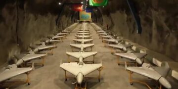 ASET MILITER: Fasilitas alutsista dan drone penyerang milik militer Iran tersimpan di bawah tanah. (Foto: Dok./chosun.com)