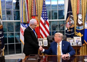 KATA SEPAKAT: Presiden Amerika Serikat Donald Trump menerima kunjungan Perdana Menteri Israel Benjamin Netanyahu di Gedung Putih. (Foto Ilustrasi: Twitter/@IsraeliPM)