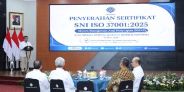 Kemnaker Raih Sertifikat ISO Anti Penyuapan