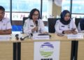 KETERANGAN PERS: Deputi Bidang Geofisika BMKG Nelly Florida Riama (dua dari kiri) memberikan penjelasan kepada awak media di Gedung Multi-Hazard Early Warning System (MHEWS), BMKG di Kemayoran, Jakarta Pusat pada Selasa (16/6/2026). (Foto: BMKG.go.id)