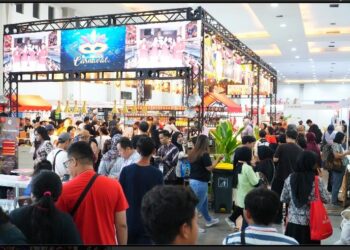 Pameran KRISTAInterFOOD 2026 Akan Digelar di NICE PIK 2 2 TARGET PENGUNJUNG: Para pengunjung memadati sejumlah gerai dalam acara yang diselenggarakan oleh Krista Exhibition beberapa waktu lalu. (Foto: Dok./Kristaexhibitio)
