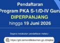 Pendaftaran Beasiswa S1/D4 Guru Kemendikdasmen Diperpanjang hingga 19 Juni 2026