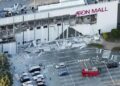 KERUSAKAN HEBAT: Bangunan pusat perbelanjaan mengalami kerusakan pasca gempa magnitudo 7,1 pada Selasa (28/7/2026). (Foto: REUTERS/KYODO)