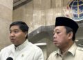 PROGRAM SERTIFIKASI: Menteri Perumahan dan Kawasan Permukiman (PKP) Maruarar Sirait (kiri) dan Menteri ATR/BPN Nusron Wahid memberikan keterangan terkait program sertifikasi gratis bagi MBR di Kantor ATR/BPN, Jakarta pada Selasa (14/7/2026). (Foto: IST)