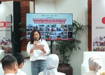 HAK ANAK: Yayasan nirlaba bidang pemenuhan hak dan perlindungan anak, Save The Children Indonesia, menggelar diskusi media bertajuk Mengawal Ekosistem Perlindungan Hak, Refleksi Upaya Kolaboratif Pemenuhan Hak Anak di Indonesia di TAMU Restaurant, Jakarta Selatan pada Selasa (14/7/2026). (FOTO: WAYTRI/KORANINDOPOS.COM)