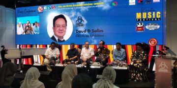 PAMERAN TAHUNAN: Konferensi pers menjelang pameran internasional industri audio, visual, lighting, dan musik digelar di NICE PIK 2, Kabupaten Tangerang, Banten. Acara yang diinisiasi oleh Krista Exhibitions Group tersebut diberi nama PRO AVL Indonesia 2026. Kegiatan itu akan berlangsung sejak 28 - 31 Juli 2026. (FOTO: WAYTRI/KORANINDOPOS.COM)