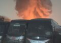 50 Bus PO Sinar Jaya Terbakar di Kawasan Industri MM2100 Bekasi, Pemadaman Berlangsung 5 Jam