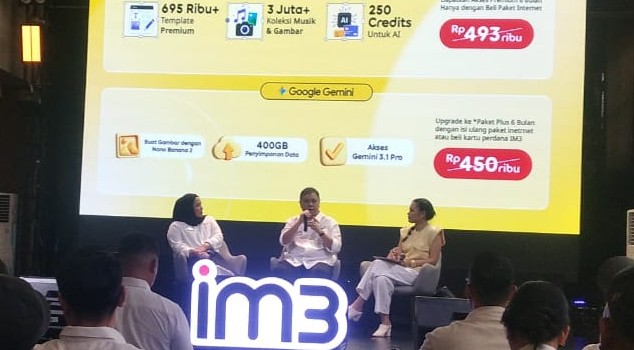 Luncurkan Paket Prabayar Beragam Manfaat Digital Bagi Pelanggan 3 LAYANAN PRIMA: Indosat Ooredoo Hutchison (Indosat atau IOH) melalui brand IM3 meluncurkan IM3 Istimewa di ARTOTEL Gelora Senayan, Jakarta Pusat pada Jumat (14/8/2026). (FOTO:WAYTRI/KORANINDOPOS.COM)