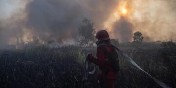 TAMBAH PASUKAN: Hotspot karhutla Kalsel terus naik. (Foto Ilustrasi: ANTARA FOTO/NOVA WAHYUDI)