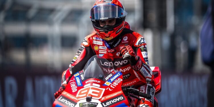 HASIL MENGECEWAKAN: Pembalap Ducati Lenovo Team, Marc Marquez. (Foto: (c) Ducati Corse)