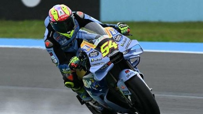 Fermin Aldeguer Absen di MotoGP Inggris Karena Retak Tulang Belakang 3 CEDERA SERIUS: Fermin Aldeguer absen di MotoGP Inggris. (Foto: AFP/EVARISTO SA)
