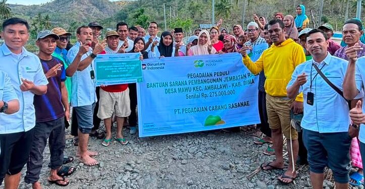 Pegadaian Peduli, Salurkan Bantuan Untuk Pembangunan Jembatan Raba Sa’u Desa Mawu