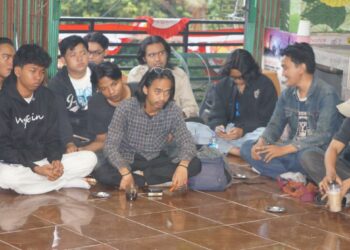 DISKUSI PUBLIK: Badan Eksekutif Mahasiswa Universitas Indraprasta PGRI (BEM Unindra) menggelar diskusi publik bertajuk Menakar Isu Indonesia Emas 74 Kg. (Foto: Dok./BEM Unindra)