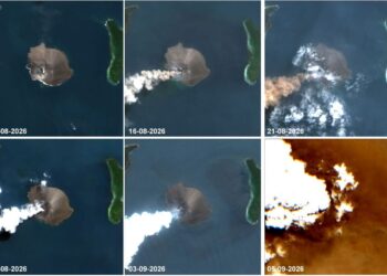 BIG Ungkap Kronologi Anak Krakatau Sebelum Erupsi Terkuat, Terekam dari Satelit