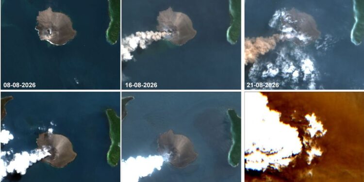 BIG Ungkap Kronologi Anak Krakatau Sebelum Erupsi Terkuat, Terekam dari Satelit