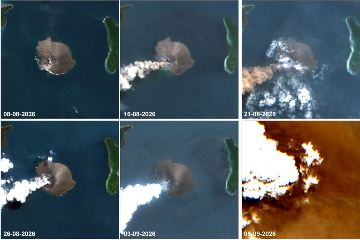 BIG Ungkap Kronologi Anak Krakatau Sebelum Erupsi Terkuat, Terekam dari Satelit