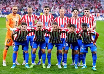 JELANG LAGA: Starting XI Atletico Madrid melawan Arsenal di leg pertama semifinal Liga Champions pada 30 April 2026. (Foto Ilustrasi: (c) AP Photo/Jose Breton)