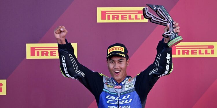 Aldi Satya Kembali Ke Magny-Cours Bawa Kenangan Manis 1 DEBUT SERI 9: Aldi Satya Mahendra ukir podium di seri 7 World Supersport Misano 2026. (Foto: (c) Dok. Yamaha Indonesia)
