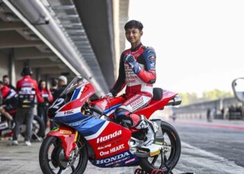 DEBUT POSITIF: Kiandra Ramadhipa pebalap muda Indonesia. (Foto Ilustrasi: Dok. Astra Honda Motor (AHM))