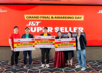 J&T Express Nobatkan Tiga Pemenang J&T Super Seller, Bawa Pulang Total Hadiah Rp300 Juta