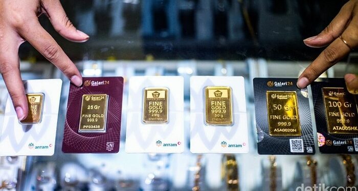 Harga Emas Antam Hari Ini Turun Rp1.000, Jadi Rp2,627 Juta per Gram