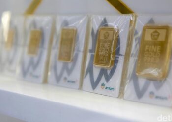 Harga Emas Antam Hari Ini Anjlok Rp40.000, Jadi Rp2,624 Juta per Gram