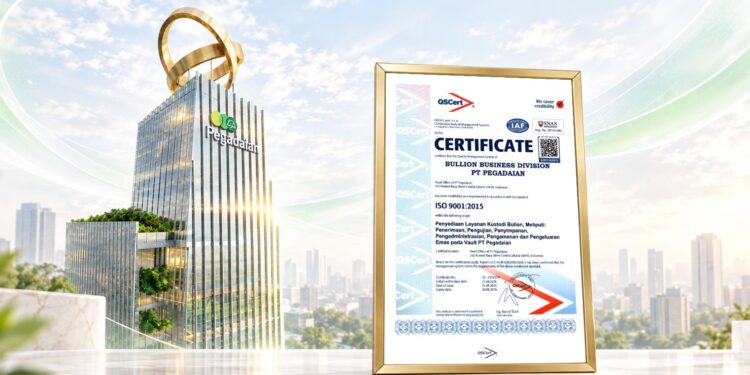 Berkat Keamanan Vault Berstandar Global, Pegadaian Raih Sertifikasi ISO 9001:2015