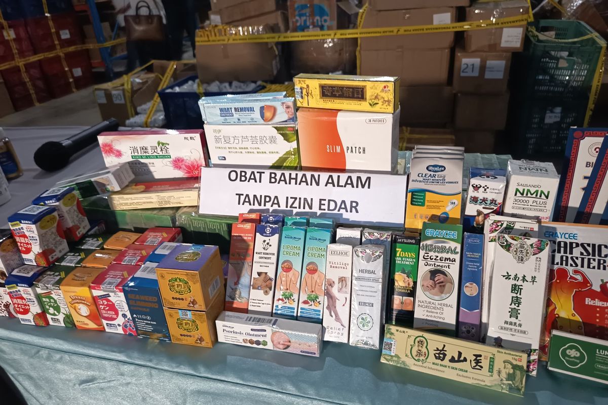 BPOM Sita 2,08 Juta Produk Impor Ilegal Senilai Rp25 Miliar di Gudang Tangerang