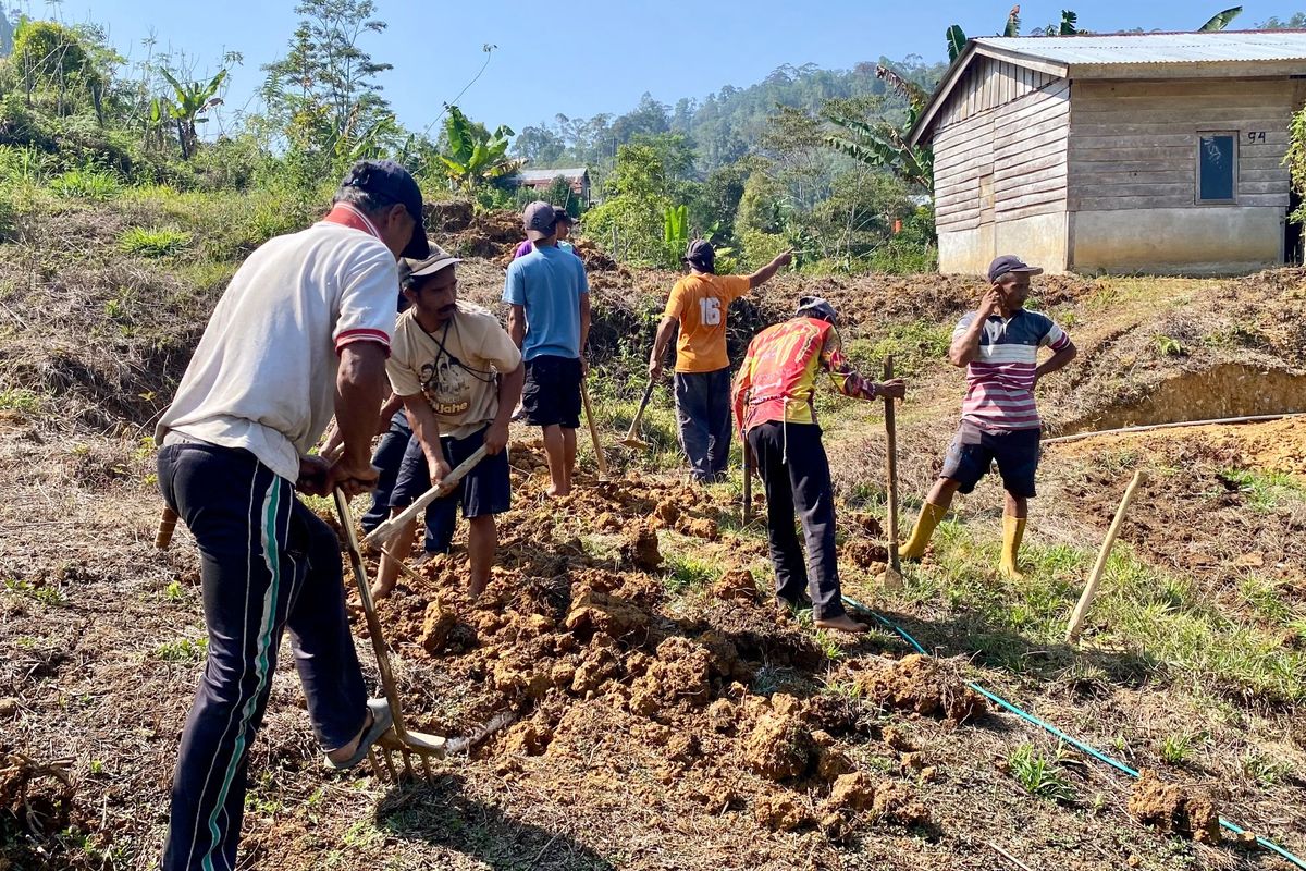 Gotong Royong Warga dan Tim Ekspedisi Patriot Perbaiki Jembatan di Mamasa