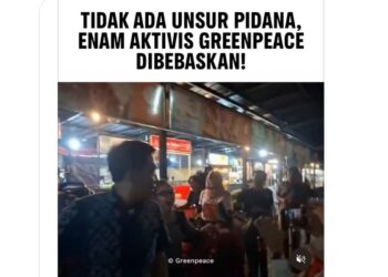 Sempat Ditahan 8 Jam, 6 Aktivis Greenpeace Pembentang Spanduk di Bundaran HI Dibebaskan Polisi