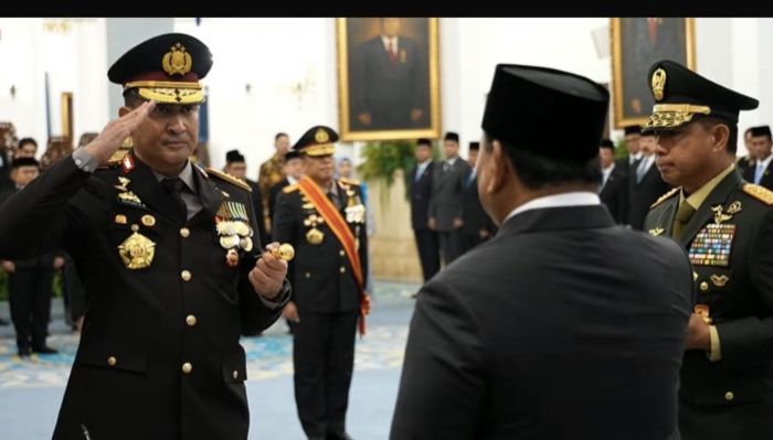 ROMBAK TOTAL: Kapolri Jenderal Suyudi Ario Seto resmi dilantik Presiden Prabowo Subianto. (Foto: Istimewa)